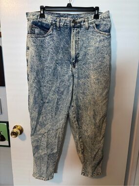 Vintage Retro 90s 80s Acid Wash High Waisted Tapered Forelli Interzional Jeans